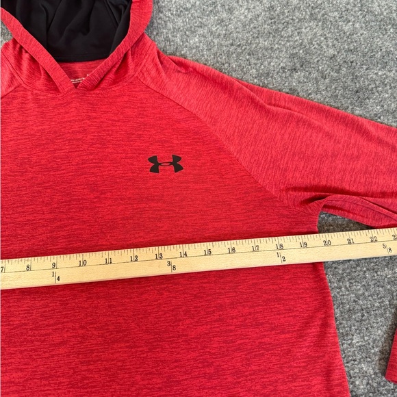 Under Armour Men’s HeatGear Long Sleeve Hooded Tee Red Size Small - Picture 11 of 14